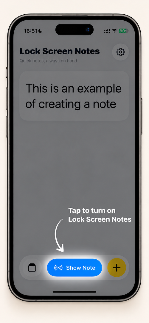 Write your note