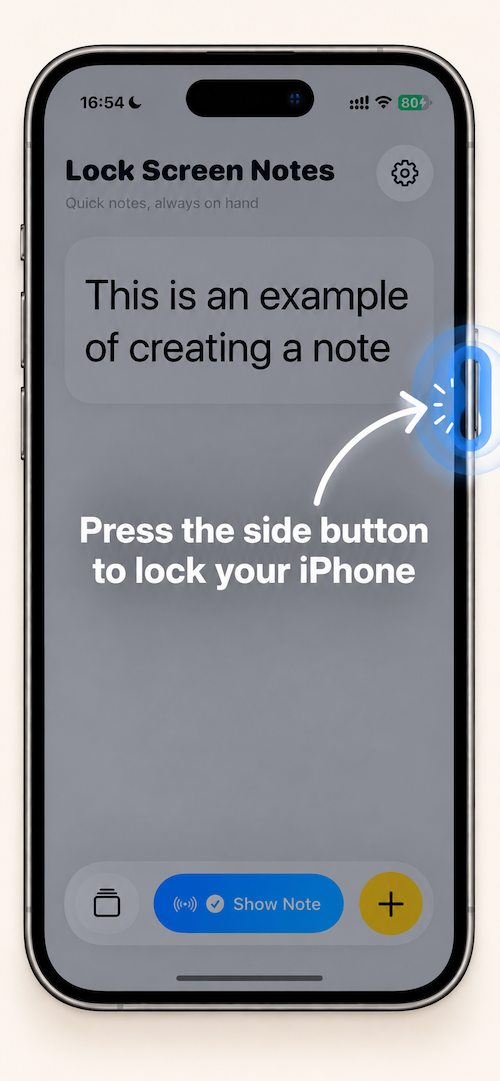 Show it, then lock